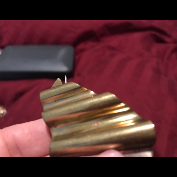 Sterling Silver & gold color brooch pin artisan handmade Vintage - Picture 3 of 4